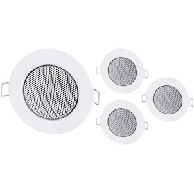 HAVA Juego de 4 altavoces empotrables totalmente metálicos, diseño halógeno, empotrable, 60 mm