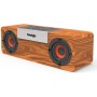 Altavoces Bluetooth, Smalody Altavoz para PC, clásico, portátil, de madera, inalámbrico, estéreo, caja de sonido de graves con