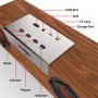 Altavoces Bluetooth, Smalody Altavoz para PC, clásico, portátil, de madera, inalámbrico, estéreo, caja de sonido de graves con