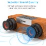 Altavoces Bluetooth, Smalody Altavoz para PC, clásico, portátil, de madera, inalámbrico, estéreo, caja de sonido de graves con