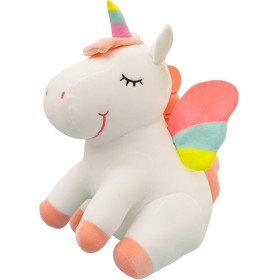 SNOWOLF Peluche de Unicornio con diseño de Unicornio y Peluche con alas de Arco Iris, Juguete Kawaii para niños y niñas (25CM,