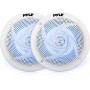 Pyle Altavoces Marinos de 5.25”, Estereo, Exterior, Resistentes al Agua e Intemperie, Luces LED, 180V, Un par