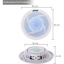 Pyle Altavoces Marinos de 5.25”, Estereo, Exterior, Resistentes al Agua e Intemperie, Luces LED, 180V, Un par