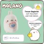 Tierno Juguete Molang con un Corazón de Arcoíris 12 cm I Adorable Estrella de Redes Sociales y TV para Abrazar, Jugar y Amar –