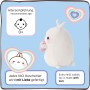 Tierno Juguete Molang con un Corazón de Arcoíris 12 cm I Adorable Estrella de Redes Sociales y TV para Abrazar, Jugar y Amar –