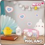 Tierno Juguete Molang con un Corazón de Arcoíris 12 cm I Adorable Estrella de Redes Sociales y TV para Abrazar, Jugar y Amar –