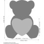 BRUBAKER Oso/Osito de Peluche con 'I Love You' de corazón - 25 cm - Marrón