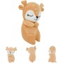 Surplex Almohada de Felpa de Ciervo, Juguete Suave de Animales de Reno, cálido Kawaii Lindo cómodo Figura de Ciervo de Alce