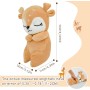 Surplex Almohada de Felpa de Ciervo, Juguete Suave de Animales de Reno, cálido Kawaii Lindo cómodo Figura de Ciervo de Alce