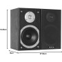 Fenton SHFB55B - Altavoces de estantería Hi-Fi o Home Cinema, woofer de 5", Tweeter de 1", 140w máximos de Salida, impedancia 6