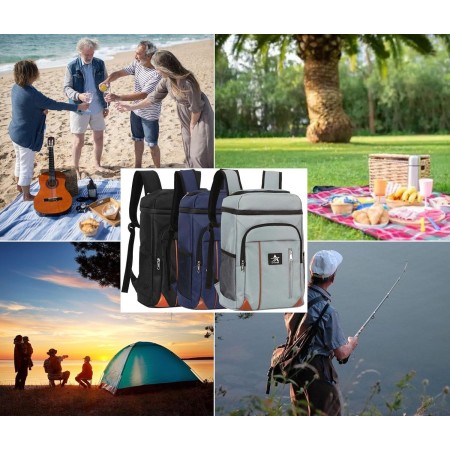 Mochila Nevera Isotermica Bolsa Refrigeradora Equipo Térmico Impermeable para Mantener Frío Caliente Comidas y Bebidas para la