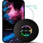 Altavoz Ducha Bluetooth Altavoz Baño con Ventosa Inalámbrico Portátil Mini Speaker Wireless Altavoces Compacto Trompeta Luz LED