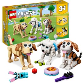 LEGO Creator 3 en 1 Perros Adorables, Figuras de Perritos de Juguete para Niños y Niñas de 7 Años o Más, Beagle, Caniche, Perro