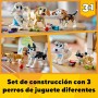LEGO Creator 3 en 1 Perros Adorables, Figuras de Perritos de Juguete para Niños y Niñas de 7 Años o Más, Beagle, Caniche, Perro