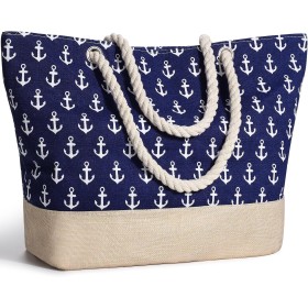sprecenk Bolsa de Playa Grande para Mujer, Impermeable Totalizador de Lona de Verano con Cremallera Bolso Tote Beach Bag Bolso