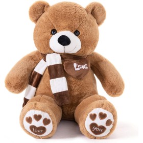 YunNasi Osos de Peluche Grandes Oso de Peluche Gigante Juguetes de Peluche Suave con Bufanda Teddy para Niños, Niñas (Marrón