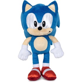 Famosa Softies - Sonic Peluche de 30 centímetros, con Textura Suave y blandita, Erizo Azul de Videojuegos clásicos, para niños