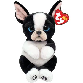 Ty Beanie Bellies-Peluche Tink Le Perro 15 cm-TY41054, TY41054, Blanco, Negro, Pequeño