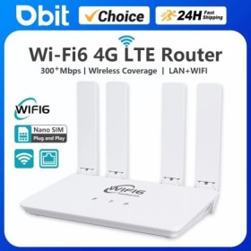 Enrutador 4G Lte, enrutadores WiFi6, módem WiFi 4G de 300Mbps, Compati