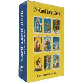 ANUFER 78 Piezas/Conjunto Cartas de Tarot Tablero de Cubierta Decir el Futuro Adivinación Juego Edición en Inglés Jinete de