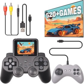 Arespark Consola de Juegos Retro, Pantalla de 3 Pulgadas Videoconsola Retro con 2 Gamepads, Consola Retro Portatil con Salida de