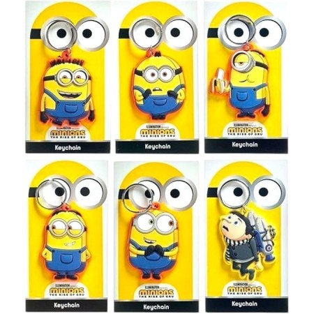 Play by Play Minions Rise of Gru Minions - Peluche de los Minions (Bob, Otto, Kevin, Stuart, Dave con ojos de PVC, 30 cm)