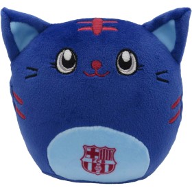 CyP Brands- FC Barcelona, Muñeco de Peluche, Gato, 12 cm, Color Azul, Producto Oficial