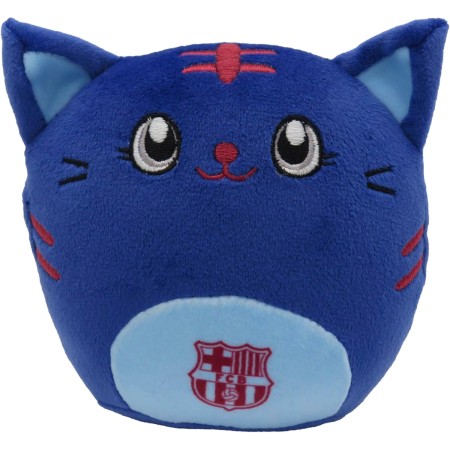 CyP Brands- FC Barcelona, Muñeco de Peluche, Gato, 12 cm, Color Azul, Producto Oficial