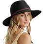 DRESHOW Mujeres Sombrero de Panamá Sombreros de Paja Sombrero de Verano Sombrero de Playa Fedora Sombrero de ala Ancha Sombrero