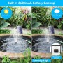 Bomba de agua de fuente solar Biling 7.5W, Con 3600mAh batería 1.5m tubería con 10 Estilo, Bomba de agua de estanque solar