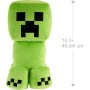 Mattel Minecraft Creeper Jumbo - Figura de peluche grande, muñeca suave de 16 pulgadas con diseño pixelado inspirado en el