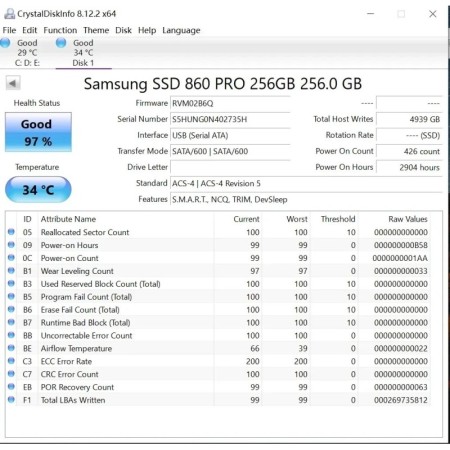 SAMSUNG Original SSD 860 Pro disco interno de estado sólido 2,5 pulgad