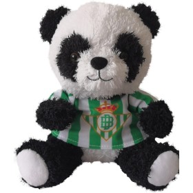 Real Betis Balompié- Osito de Peluche, Peluche, Juguetes, Oso con Camiseta, Fútbol, Color Blanco y Negro, Producto Oficial (CyP