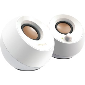 Creative Labs Pebble 4.4W blanco altavoz - Altavoces (2.0 canales, Alámbrico, 3,5 mm, 4,4 W, 100 - 17000 Hz, blanco)