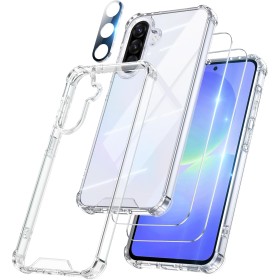 FLLAO 4 en 1 Funda para Samsung Galaxy A36 5G con 2 Protector Pantalla y 1 Protector Lente Cámara, [Almohadilla de Aire