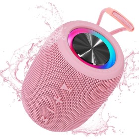 SENXINGYAN Altavoz Bluetooth Portátil 20W, Impermeable IPX6 con Sonido Estéreo HD, 16 Horas de Reproducción, Luces LED,