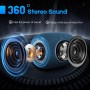 SENXINGYAN Altavoz Bluetooth Portátil 20W, Impermeable IPX6 con Sonido Estéreo HD, 16 Horas de Reproducción, Luces LED,