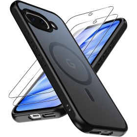 Natbok Magnética Funda para Google Pixel 9a, Funda Pixel 9a Compatible con MagSafe con 2 Protector de Pantalla, Carcasa