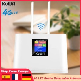 KuWfi CAT4 4G enrutador SIM 300Mbps enrutador Wifi inalámbrico LTE enr