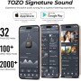TOZO PE1 Altavoz Bluetooth 5.4 Ultraligero con 43.5mm Controlador 32H Reproducción EQ Ajuste Mic Incorporado Cancelación de
