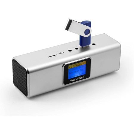 Musicman Altavoz portátil con pantalla MA Sonido estéreo Radio FM incorporada Soporte de tarjetas USB TF y MicroSD Estación de