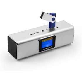 Musicman Altavoz portátil con pantalla MA Sonido estéreo Radio FM incorporada Soporte de tarjetas USB TF y MicroSD Estación de