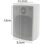 Altavoz de 2 vías blanco par de altavoces de pared para sistema estéreo HiFi home cinema 40W 8Ohm