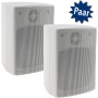 Altavoz de 2 vías blanco par de altavoces de pared para sistema estéreo HiFi home cinema 40W 8Ohm