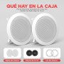 Pyle Altavoces empotrables, Pared, Techo, 6.5”, 200W, Dos vias, Tweeter de polimero de 1/2”, 70Hz-20kHz