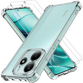 COPIKE Funda Antigolpes para Xiaomi Redmi Note 14 5G (No para 4G) con 2 Piezas Cristal Templado y Protección de Cámara, Carcasa