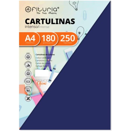 Pack 250 Cartulinas Color Blanco Tamaño A4 180g
