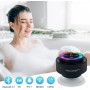 Xleader Altavoz Bluetooth para Ducha con Luz, Impermeable IPX7, Mini Altavoz Bluetooth Potente Pequeño con Ventosa y Microfono,