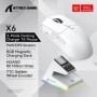 Ratón Bluetooth Attack Shark X6 PAW3395, conexión triple modo, Base de