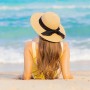 SEFIRST Mujeres Sombrero de Panamá Sombreros de Paja Sombrero de Verano Plegable Sombrero de Playa Fedora Ajustable Sombrero de
